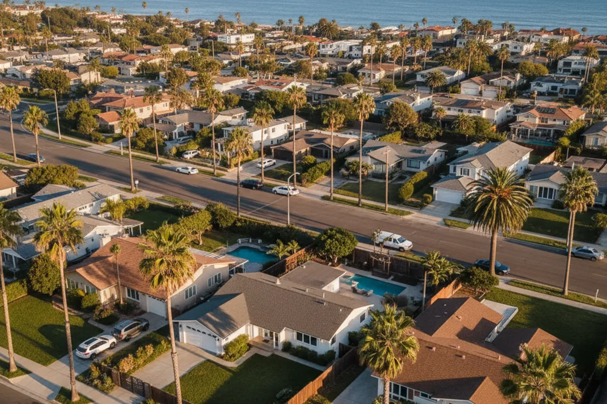 Aerial view of the Tampa Bay waterfront at sunset showing coastal and inland neighborhoods served by Modern Kitchen Tampa.